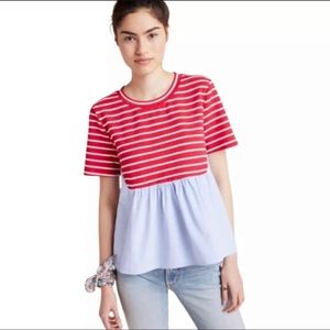 Anthropologie Elias Striped Swing Blouse